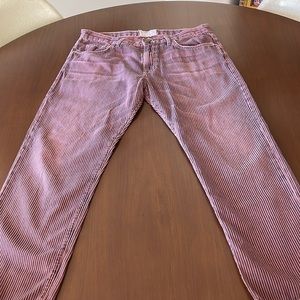 Current Elliot railroad boyfriend striped jeans